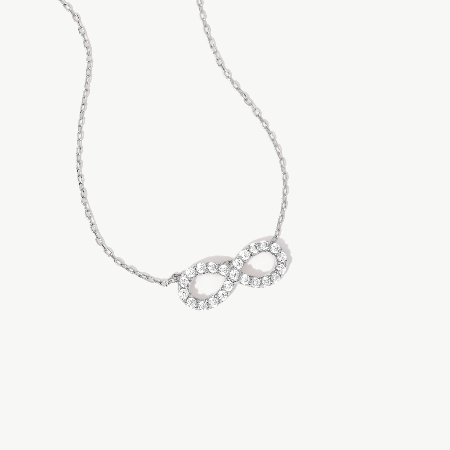 14K Solid Gold Infinity Necklace: Eternity Pendant