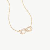 14K Solid Gold Infinity Necklace: Eternity Pendant