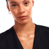 14K Solid Gold Marquise Diamond Necklace