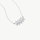 14K Solid Gold Marquise Diamond Necklace