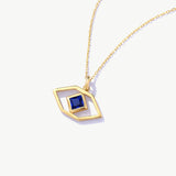 14K Solid Gold Unique Evil Eye Necklace: Protection Eye Pendant
