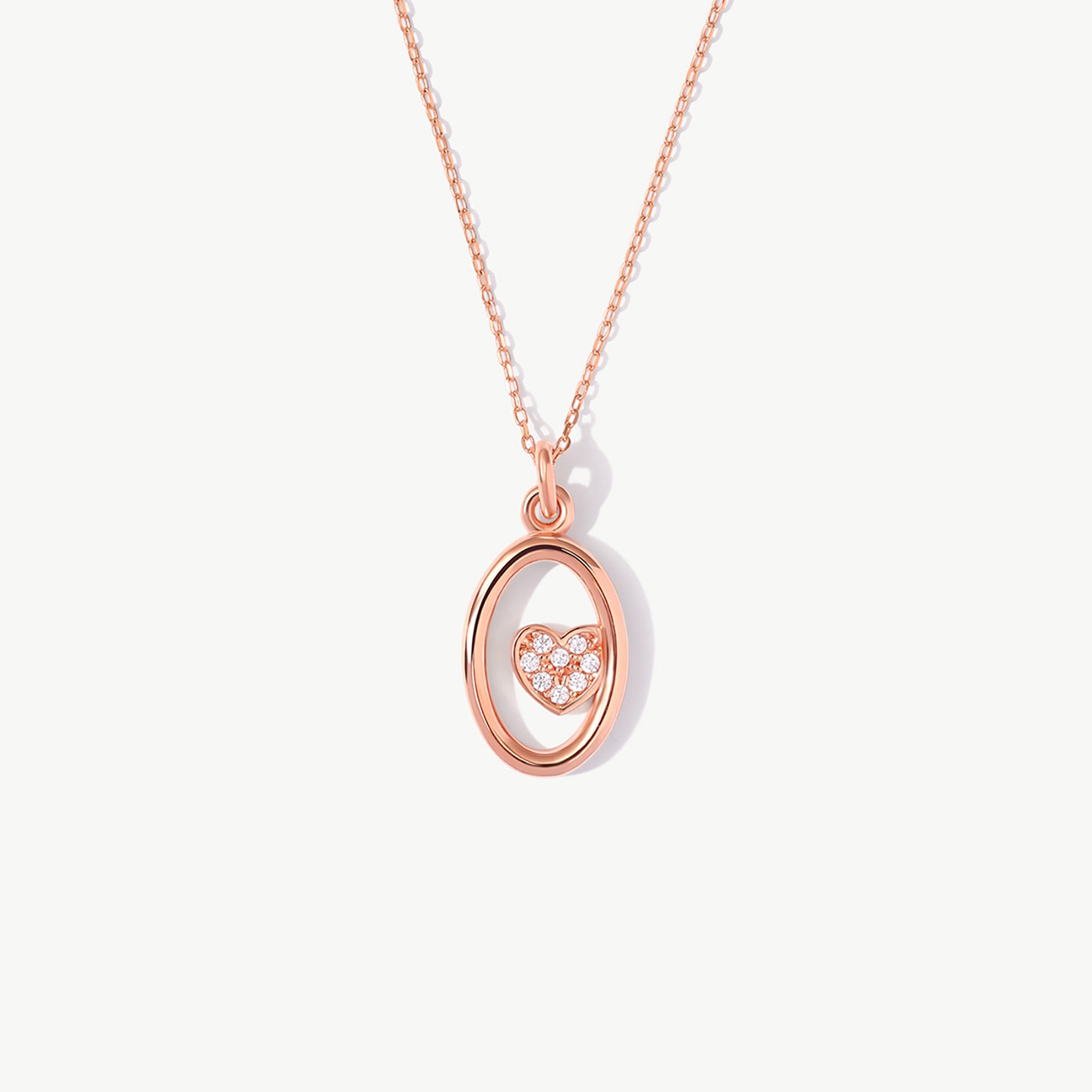 14k Solid Gold Dainty Heart Necklace