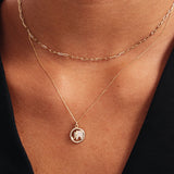 14k Solid Gold Elephant Necklace: Good Luck Charm Pendant