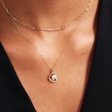 14k Solid Gold Elephant Necklace: Good Luck Charm Pendant