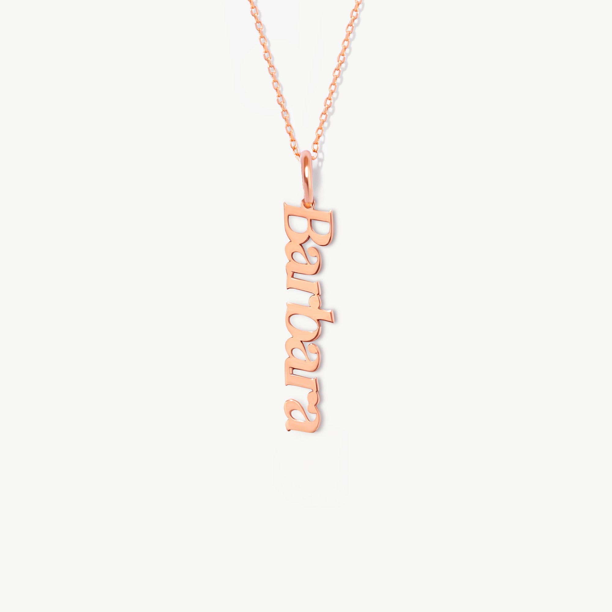 14K Solid Gold Custom Name Necklace, Personalized Jewelry