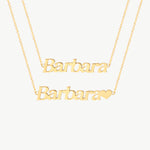 Layered 14K Solid Gold Custom Name Necklaces Personalized Jewelry Design