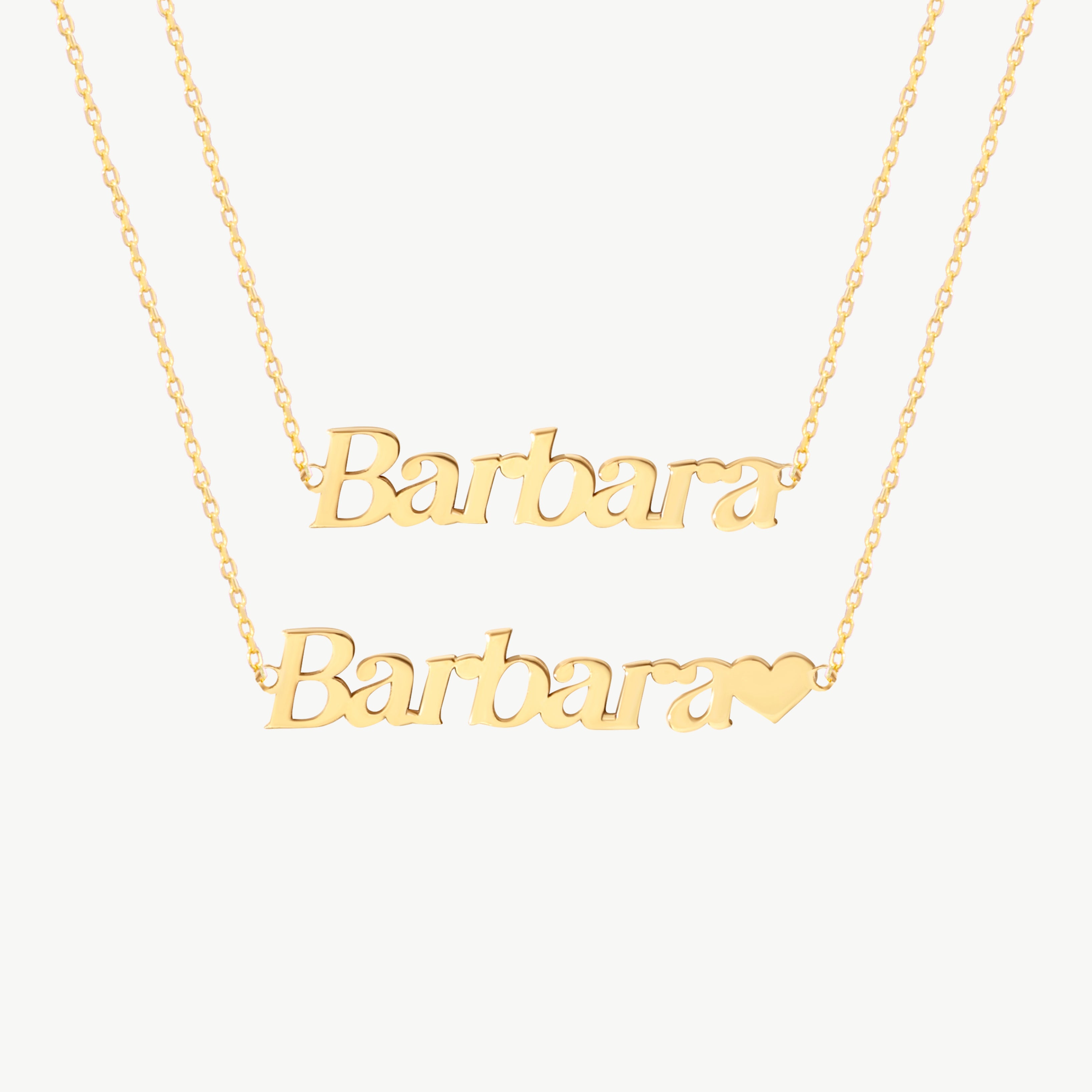 Layered 14K Solid Gold Custom Name Necklaces Personalized Jewelry Design