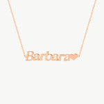 14K Solid Gold Personalized Name Necklace In Rose Gold