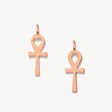 14K Solid Gold Ankh Necklace, Egyptian Symbol of Life Necklace