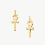 14K Solid Gold Ankh Necklace, Egyptian Symbol of Life Necklace