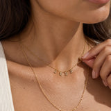 14K Solid Gold Diamond Name Necklace