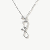 14K Solid Gold Diamond Stethoscope Necklace