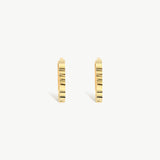 14K Solid Gold Hinged Hoop Earrings