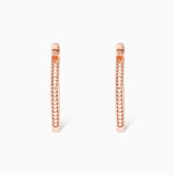 14K Solid Gold Triangle Hoop Earrings