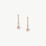 14K Solid Gold Ball Beaded Hoop Earrings