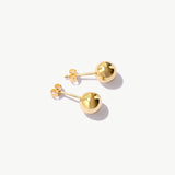 14K Solid Gold Ball Earrings