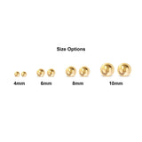 14K Solid Gold Ball Earrings