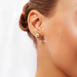 14K Solid Gold Ball Earrings