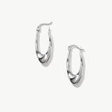 14K Solid Gold Twisted Hoop Earrings