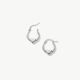 14K Solid Gold Heart Huggie Hoops: Love Earrings