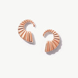 14K Solid Gold Sea Shell Studs, Statement Earrings