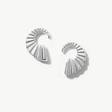 14K Solid Gold Sea Shell Studs, Statement Earrings