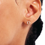 14K Solid Gold Diamond Star Studs: Dainty Celestial Earrings