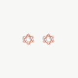 14K Solid Gold Diamond Star Studs: Dainty Celestial Earrings