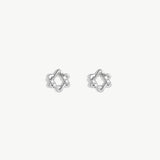 14K Solid Gold Diamond Star Studs: Dainty Celestial Earrings