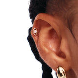 14K Solid Gold Diamond/Sapphire Evil Eye Studs: Personalized Protection Earrings