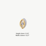 14K Solid Gold Diamond/Sapphire Evil Eye Studs: Personalized Protection Earrings