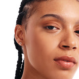 14K Solid Gold Diamond Heart Studs– Everyday Love Earrings