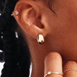 14K Solid Gold Teardrop Earrings – Drop Huggie Hoops