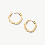 14K Solid Gold Hinged Earrings – Pyramid Clicker Hoops