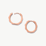 14K Solid Gold Hinged Earrings – Pyramid Clicker Hoops