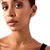 14K Solid Gold Floral Diamond Studs