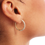 14K Solid Gold Hinged Twist Hoops – Twisted Rope Earrings