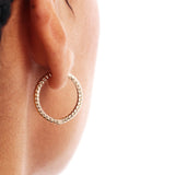 14K Solid Gold Hinged Twist Hoops – Twisted Rope Earrings