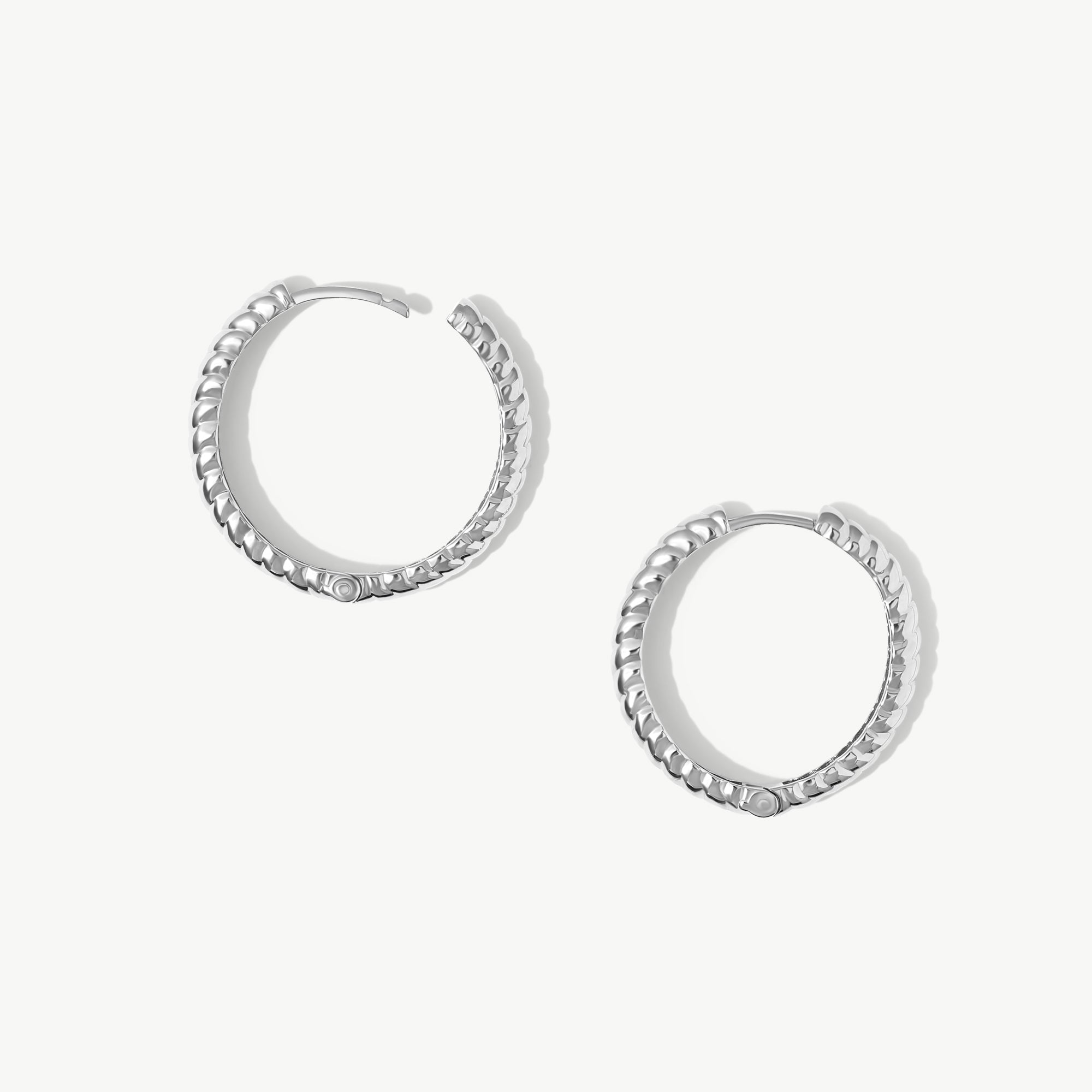 14K Solid Gold Hinged Twist Hoops – Twisted Rope Earrings