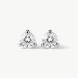 14K Solid Gold Diamond Stud Earrings