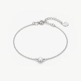 14K Solid Gold Solitaire Diamond Bracelet