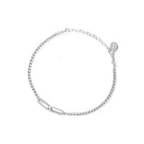 14K Solid Gold Curb Chain Bracelet with Paperclip Links