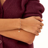 14K Solid Gold Tricolor Beaded Bracelet