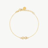 14K Solid Gold Infinity Charm Bracelet, Dainty Love Bracelet, Forever Jewelry
