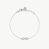 14K Solid Gold Infinity Charm Bracelet, Dainty Love Bracelet, Forever Jewelry
