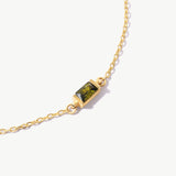 14K Solid Gold Personalized Baguette Birthstone Bracelet