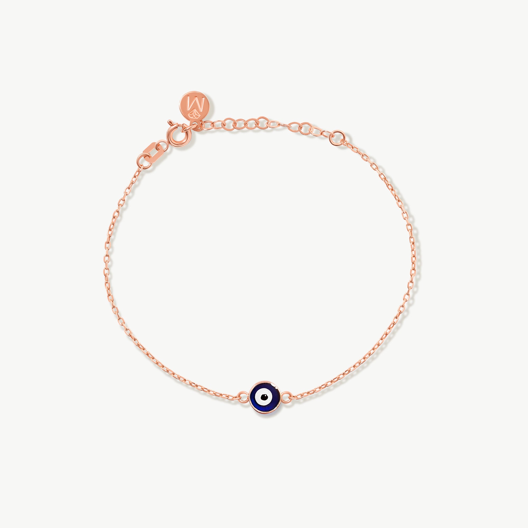 14K Solid Gold Evil Eye Bracelet: Beaded Protection Jewelry