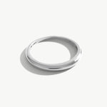 White Gold Dome Ring Minimalist Band