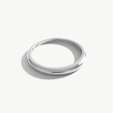 White Gold Dome Ring Minimalist Band