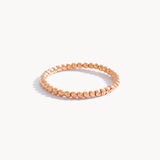 14K Solid Gold Ball Beaded Band Ring